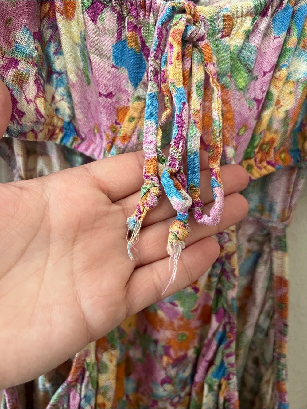 Wild Fable Floral Linen Blend Cutout Dress Size XXL - Picture 6 of 9
